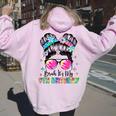 Bruh It's My 9Th Birthday 9 Year Old 9Th Birthday For Girl Women Oversized Hoodie Back Print Light Pink