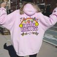 It Burns When I Pee Sarcastic Ironic Y2k Inappropriate Women Oversized Hoodie Back Print Light Pink