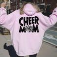 Cheer Mom Pom Pom Cheerleader Team Mama Cheerleading Women Oversized Hoodie Back Print Light Pink
