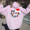 Christmas Lights Lab Tech Nurse Costume Christmas 2020 Women Oversized Hoodie Back Print Light Pink