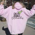 Cinco De Drinko Bitchoachos Margarita Mexico Drinking Women Oversized Hoodie Back Print Light Pink