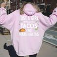 Cinco De Mayo Girls Loves Tacos And Margaritas Mexican Women Oversized Hoodie Back Print Light Pink