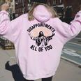 Disappointments All Of You Jesus Christian Religion Women Oversized Hoodie Back Print Light Pink