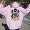 Disco Queen 70'S Retro Vintage Disco Women Oversized Hoodie Back Print Light Pink