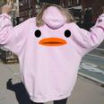 Duckie Duckling Ducky Rubber Duck Rubber Duck Yellow Women Oversized Hoodie Back Print Light Pink