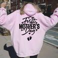 My First Pregnancy Announcement Mom To Be 2024 Women Oversized Hoodie Back Print Light Pink