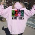 Mom Nineties Mom Vibes For Wife Women Oversized Hoodie Back Print Light Pink