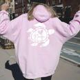 Nana Pet Lover Turtle Women Oversized Hoodie Back Print Light Pink