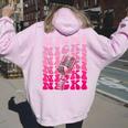 Girl Retro Personalized Name Nicki I Love Nicki Vintage 80S Women Oversized Hoodie Back Print Light Pink
