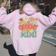 Groovy Mimi Floral Hippie Retro Daisy Flower Mother's Day Women Oversized Hoodie Back Print Light Pink