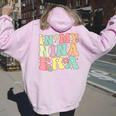 Groovy In My Nina Era Nina Retro Women Oversized Hoodie Back Print Light Pink