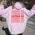 Latina Af S Women Oversized Hoodie Back Print Light Pink