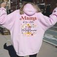Mama Of The Little Wildflower Birthday Party Baby Shower Women Oversized Hoodie Back Print Light Pink