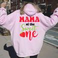 Mama Of The Sweet One Strawberry Summer First Birthday Women Oversized Hoodie Back Print Light Pink