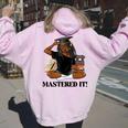 Mastered It Black Girl Magic Graduate Blm Melanin Senior Women Oversized Hoodie Back Print Light Pink
