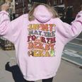 In My May The Fourth Derby Horse Racing 2024 Women Oversized Hoodie Back Print Light Pink