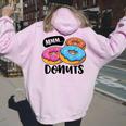 Mmm Donuts Donut Lover Girls Doughnut Squad Food Women Oversized Hoodie Back Print Light Pink