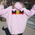 Mom And Dad Birthday Girl Mouse Family Matching Women Oversized Hoodie Back Print Light Pink