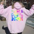 Pet Cat Mom Dog Mom Mother's Day Fur Mama Mommy Pet Lover Women Oversized Hoodie Back Print Light Pink