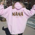 In My Praying Nana Era Women Oversized Hoodie Back Print Light Pink