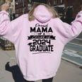 Proud Mama Class Of 2024 Graduate Matching Family Graduation Women Oversized Hoodie Back Print Light Pink