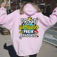 Proud Superhero Team 2024 Boys Girls Pre-K Crew Graduation Women Oversized Hoodie Back Print Light Pink