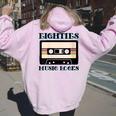 Retro 80S Eighties Music Rocks Cassette Tape Vintage Band Women Oversized Hoodie Back Print Light Pink