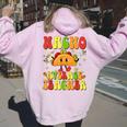 Retro Nacho Average Teacher Appreciation Cinco De Mayo Women Oversized Hoodie Back Print Light Pink