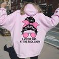 Rock Music Rock Show Band I Am The Girl At The Rock Show Women Oversized Hoodie Back Print Light Pink