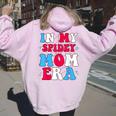 In My Spidey Mom Women Oversized Hoodie Back Print Light Pink