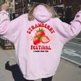 Strawberry Festival A Berry Good Time Fruit Season Women Women Oversized Hoodie Back Print Light Pink