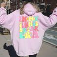In My Summer Break Era Last Day Of School Teacher Summer Women Oversized Hoodie Back Print Light Pink