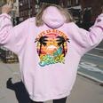 Summer Vacation Life Is Better At The Beach Kid Women Oversized Hoodie Back Print Light Pink