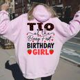 Tio Of The Berry First Birthday Girl Sweet Strawberry Bday Women Oversized Hoodie Back Print Light Pink
