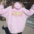 Vintage 1992 Limited Edition Tropical Flowers Birthday Women Oversized Hoodie Back Print Light Pink