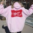 Vintage Mama Tried Retro Country Outlaw Music Western Women Oversized Hoodie Back Print Light Pink