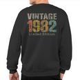 41 Year Old Vintage 1982 Limited Edition 41St Birthday Sweatshirt Back Print