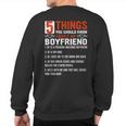5 Things You Should Know About My Boyfriend Sweatshirt Back Print