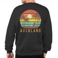 Auckland New Zealand Retro Surf Beach Vibe Vintage 70S Sweatshirt Back Print