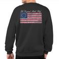 Betsy Ross Original Rebel Usa American Flag Sweatshirt Back Print