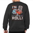 Birthday Boy 8 Eight Race Car 8Th Birthday Racing Car Driver Sweatshirt Back Print