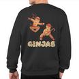 Christmas Ginjas Ninja Gingerbread Man Sweatshirt Back Print