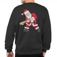 Christmas Santa Claus With Baseball Bat Baseball Sweatshirt Back Print