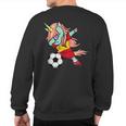 Dabbing Unicorn Soccer Spain Jersey Spanish Football Sweatshirt Back Print