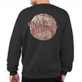 Distressed This Is Baseball Ball With Laces Sweatshirt Back Print