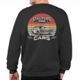 Car Lover Vintage Retro Dad Still Plays With Cars Sweatshirt Back Print