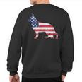 German Shepherd American Flag 4Th Of July Dog Sweatshirt Back Print