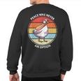 Goose Bat Meme Peace Was Never An Option Goose Sweatshirt Back Print