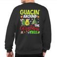 Guacin' Around The Xmas Tree Christmas Santa Avocado Vegan Sweatshirt Back Print