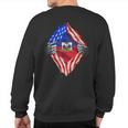 Haiti American Haitian Flag Day Haiti Roots Sweatshirt Back Print